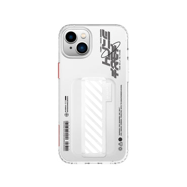 Apple iPhone 14 Case SkinArma Transparent Patterned Kaze Cover Smoke