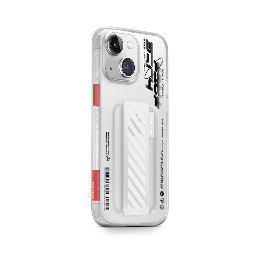 Apple iPhone 14 Case SkinArma Transparent Patterned Kaze Cover Smoke