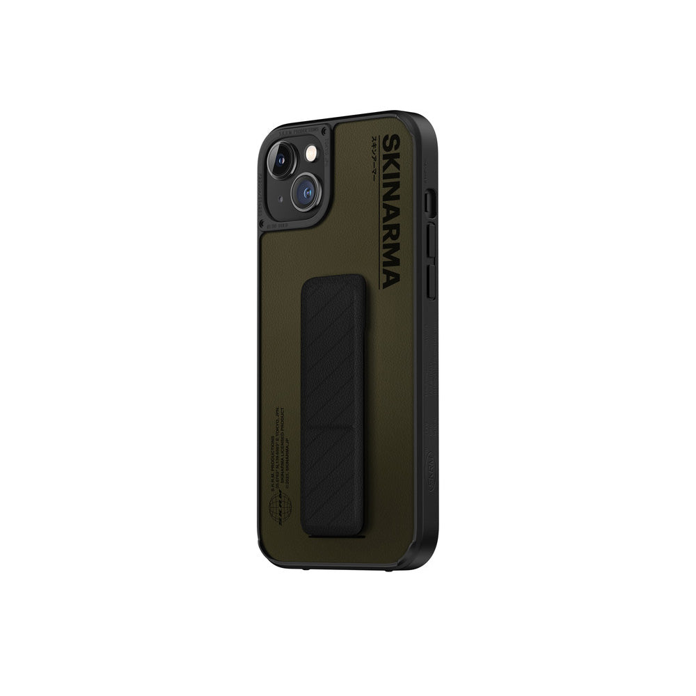 Apple iPhone 14 Case SkinArma Stand Leather Look Gyo Cover Black