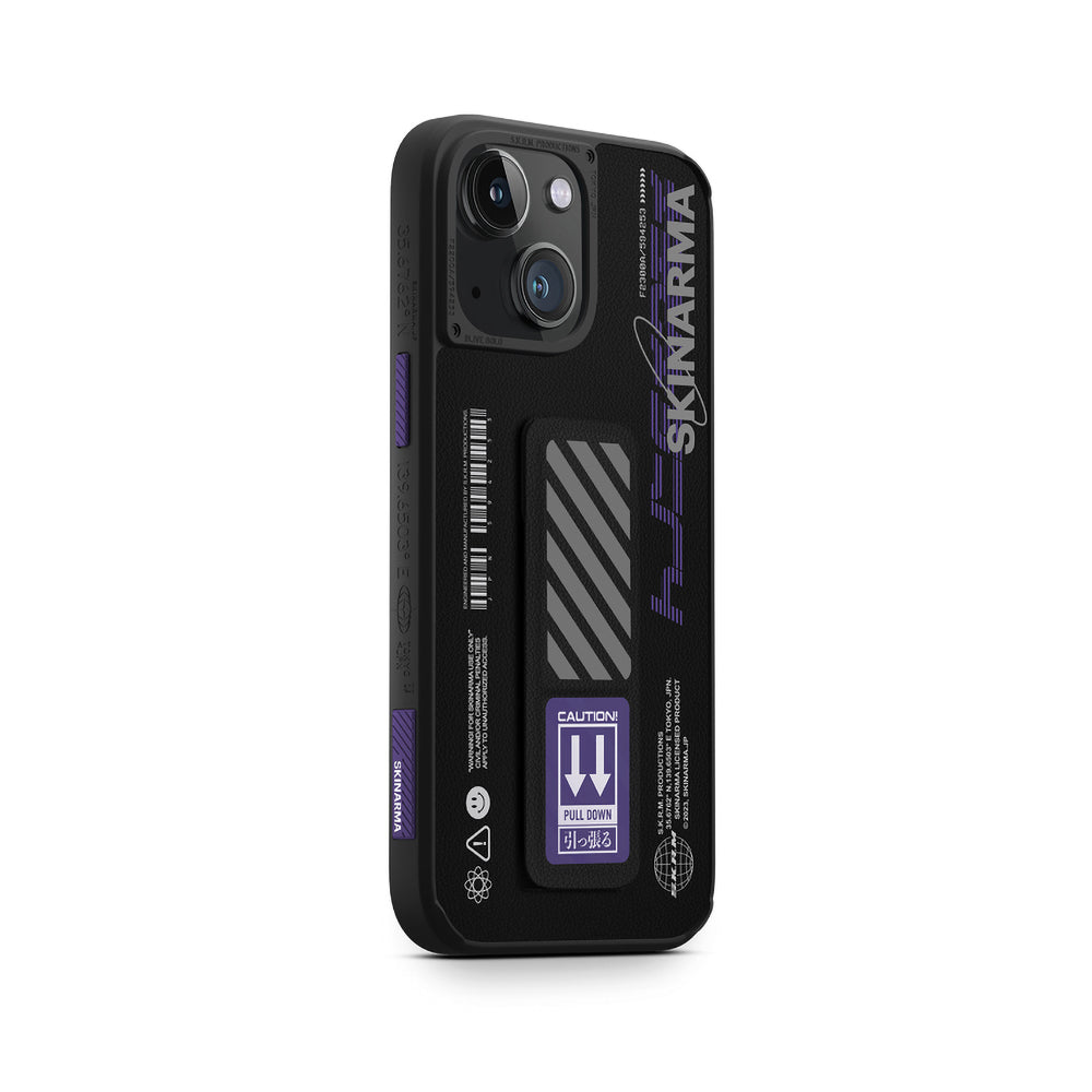 Apple iPhone 14 Case SkinArma Stand Leather Look Shingoki Cover Purple 