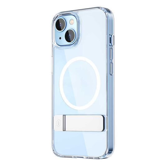 Apple iPhone 14 Case with Stand, M-safe Wireless Charging Feature, Wiwu Aurora Series Cover, Colorless