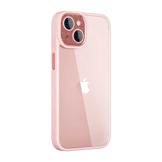 Apple iPhone 14 Case Wiwu GCC-105 Lens Protection Colorful Edge Transparent Back Multicolor Cover Pink