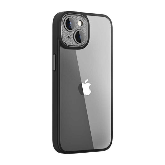 Apple iPhone 14 Case Wiwu GCC-105 Lens Protection Colorful Edge Transparent Back Multicolor Cover Black