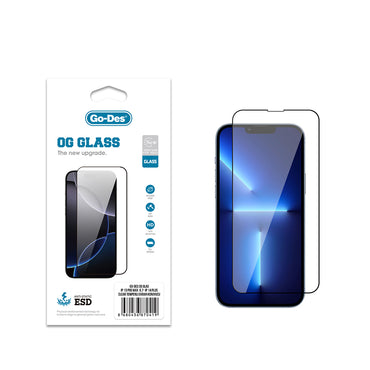 Apple iPhone 14 Plus Go Des OG Glass Antistatic Tempered Glass Screen Protector Transparent