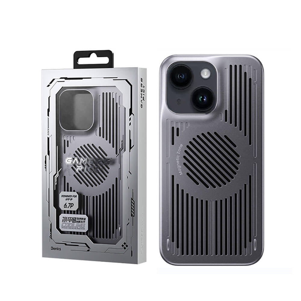 Apple iPhone 14 Plus Case M-safe Charging Feature Cooler Benks Biliz Cover Gray 