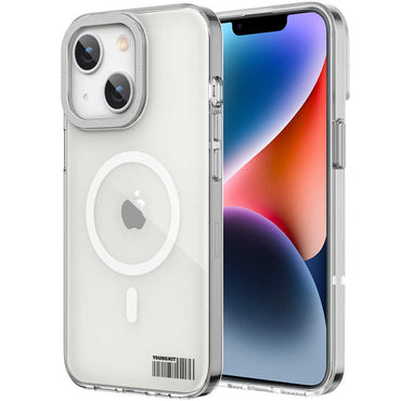 Apple iPhone 14 Plus Case M-safe Charging Feature Youngkit Colored Glaze Series Cover Black 