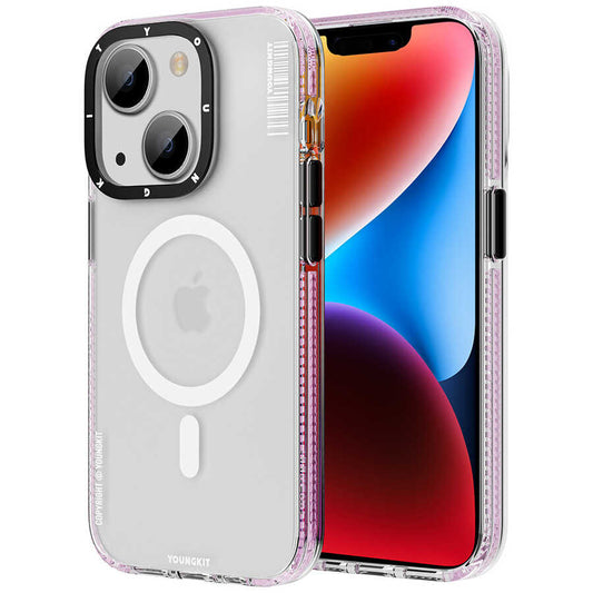 Apple iPhone 14 Plus Case M-safe Charging Feature Youngkit Jane Sand Series Cover Pink 