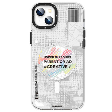 Apple iPhone 14 Plus Case M-safe Charging Feature YoungKit Camouflage Series Cover Black 