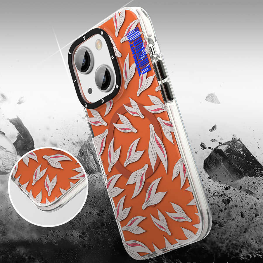 Apple iPhone 14 Plus Case M-safe Charging Feature Youngkit Play Rabbit Series Cover Orange 