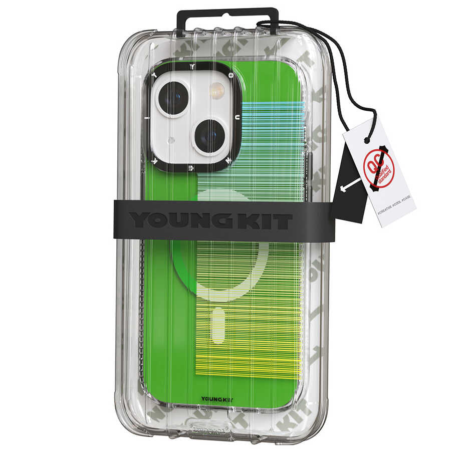 Apple iPhone 14 Plus Case M-safe Charging Feature Youngkit Pure Series Cover Gray