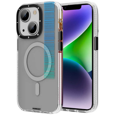 Apple iPhone 14 Plus Case M-safe Charging Feature Youngkit Pure Series Cover Gray