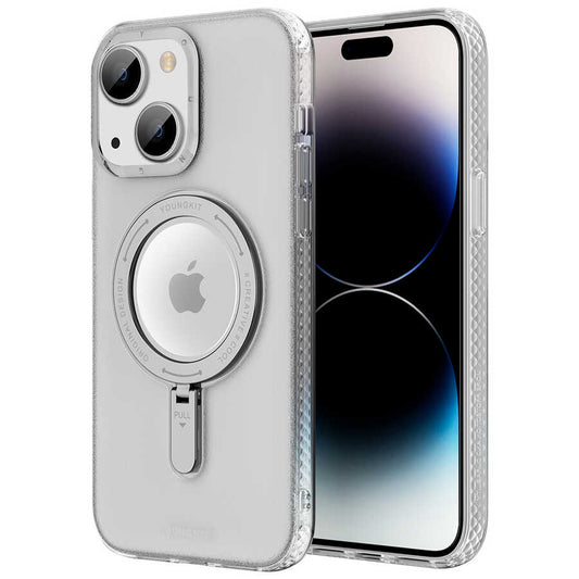 Apple iPhone 14 Plus Case M-safe Charging Feature Youngkit Rock Series Cover White 