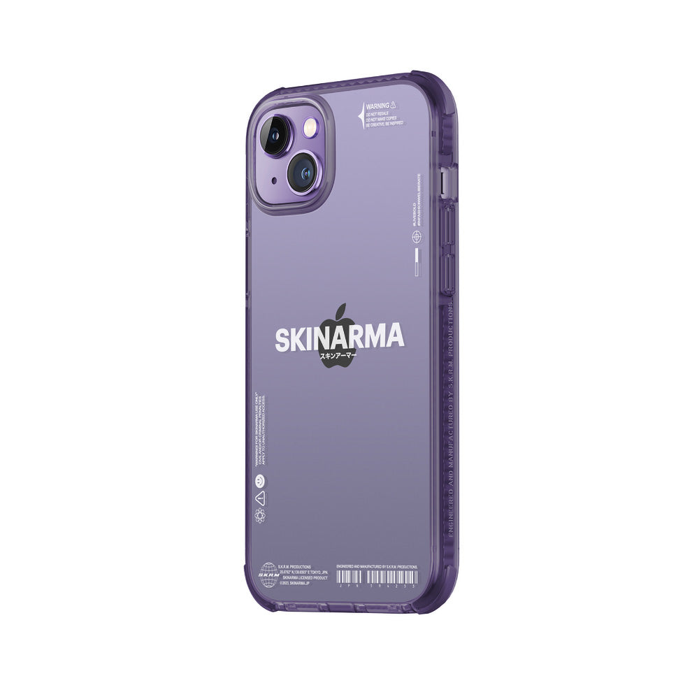 Apple iPhone 14 Plus Case SkinArma Transparent Airbag Design Iron Cover Purple 