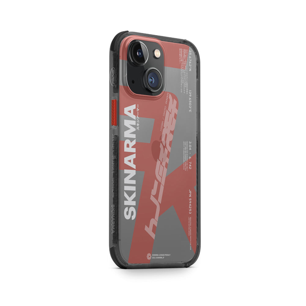 Apple iPhone 14 Plus Case SkinArma Transparent Airbag Design Raku Cover Orange 