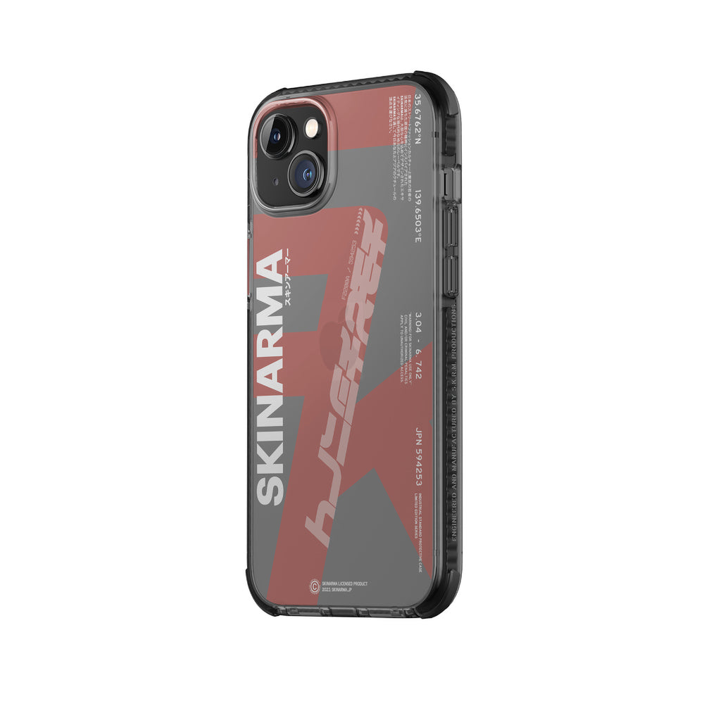 Apple iPhone 14 Plus Case SkinArma Transparent Airbag Design Raku Cover Orange 