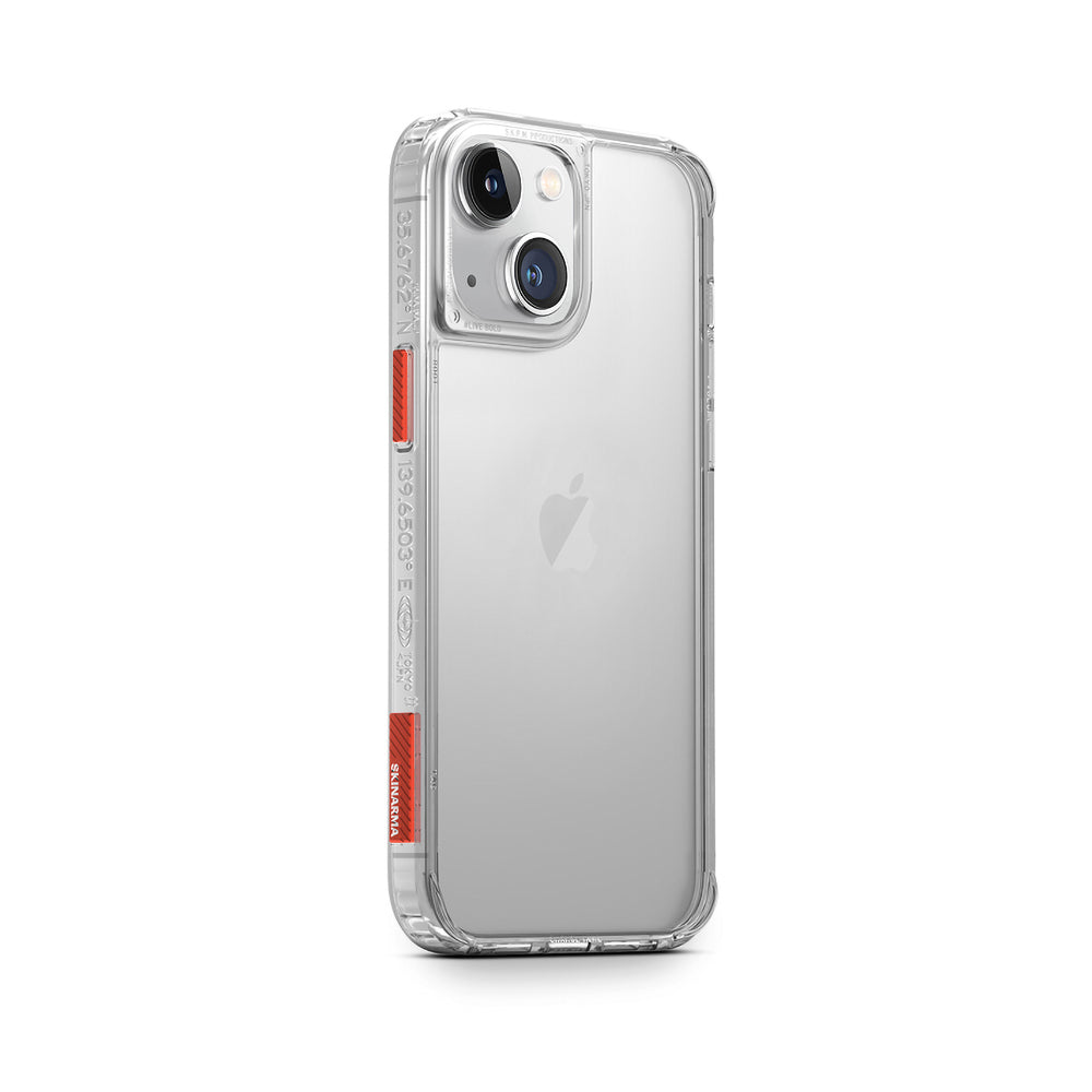 Apple iPhone 14 Plus Case SkinArma Transparent Airbag Design Saido Cover Colorless 