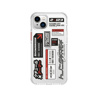 Apple iPhone 14 Plus Case SkinArma Transparent Patterned Airbag Design Taito Cover Colorless 