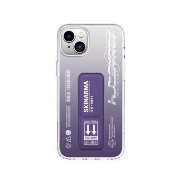 Apple iPhone 14 Plus Case SkinArma Stand Transparent Design Taihi Kobai Cover Purple 