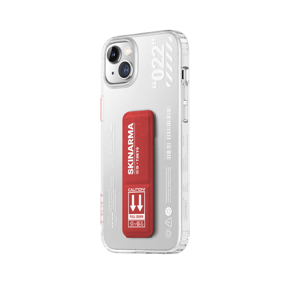 Apple iPhone 14 Plus Case SkinArma Stand Transparent Design Taihi Sora Cover Red 