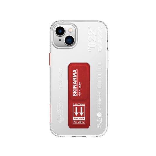 Apple iPhone 14 Plus Case SkinArma Stand Transparent Design Taihi Sora Cover Red 