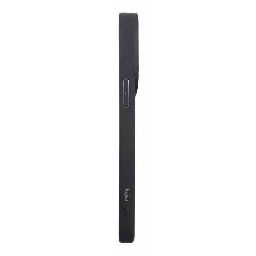 Apple iPhone 14 Plus Kılıf Soft Deri Metal Kamera Çerçeveli Kajsa Litchi Kapak Kahverengi