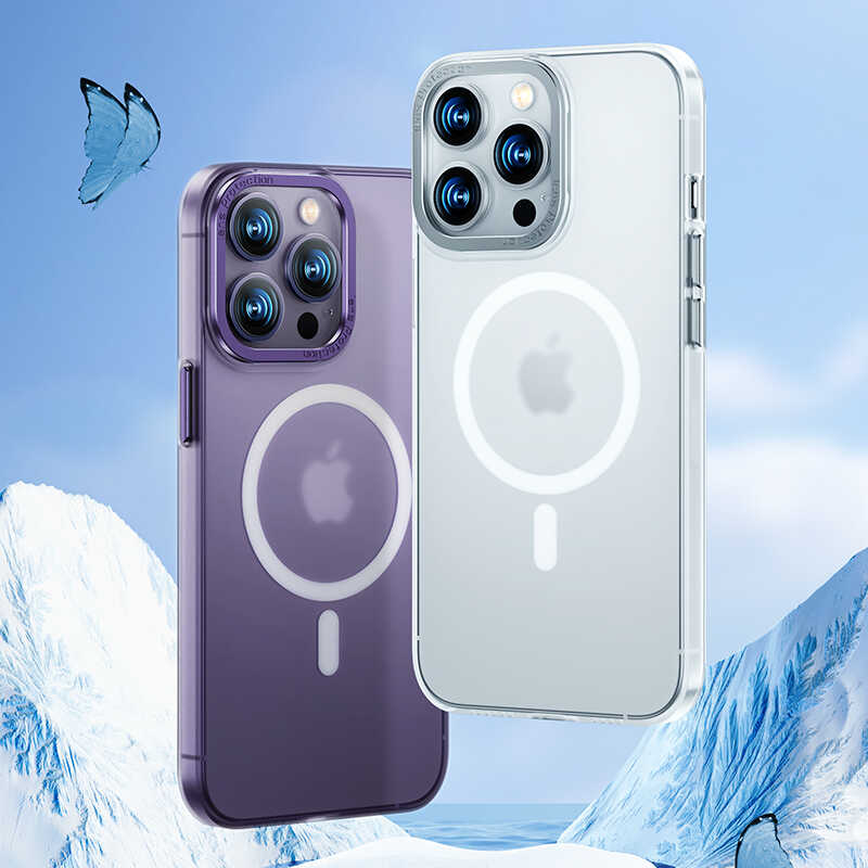 Apple iPhone 14 Plus Wireless Charging Case Benks Magnetic Haze Cover Deep Purple 