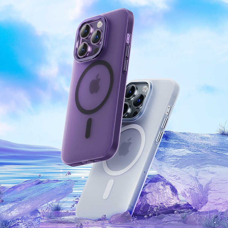Apple iPhone 14 Plus Case Wireless Charging Supported Benks New Series Magnetic Haze Cover Deep Purple 