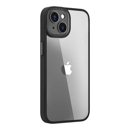 Apple iPhone 14 Plus Case Wiwu VCC-104 Lens Protection Colored Edge Transparent Back Vivid Clear Cover Black 