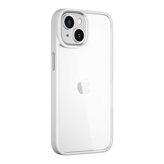 Apple iPhone 14 Plus Case Wiwu VCC-104 Lens Protection Colored Edge Transparent Back Vivid Clear Cover White 