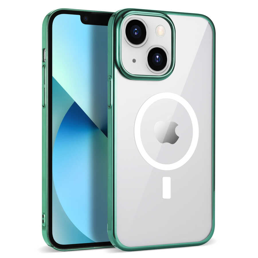 Apple iPhone 14 Plus Kılıf Zore Wireless Şarj Özellikli Pixel M-safe Kapak