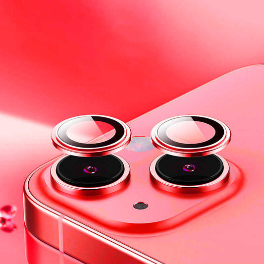 Apple iPhone 14 Plus Wiwu Lens Guard Metal Camera Lens Protector Red