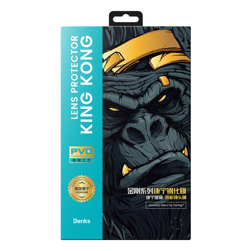Apple iPhone 14 Pro Benks King Kong PVD Camera Lens Protector Black 
