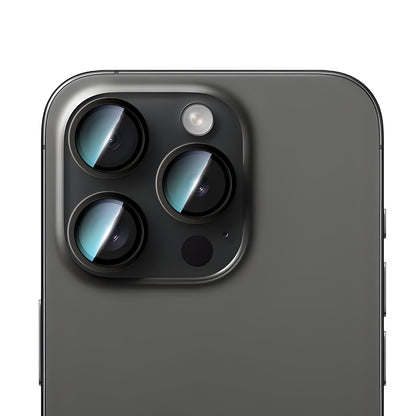 Apple iPhone 14 Pro CaseWorld Alloy Serisi Oleofobik Anti Reflective Kamera Lens Koruyucu Siyah