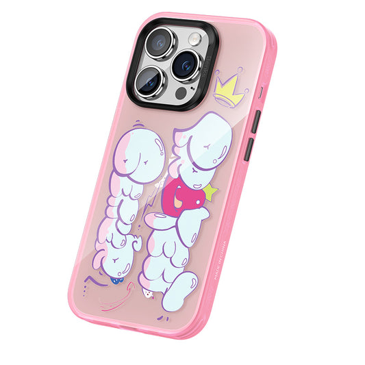Apple iPhone 14 Pro Airbag TPU Text Themed Benks Dynamic New Cover Pink 