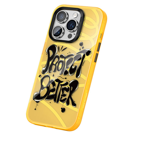Apple iPhone 14 Pro Airbag TPU Text Themed Benks Dynamic New Cover Orange 