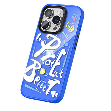 Apple iPhone 14 Pro Airbag TPU Text Themed Case Benks Dynamic New Cover Blue 