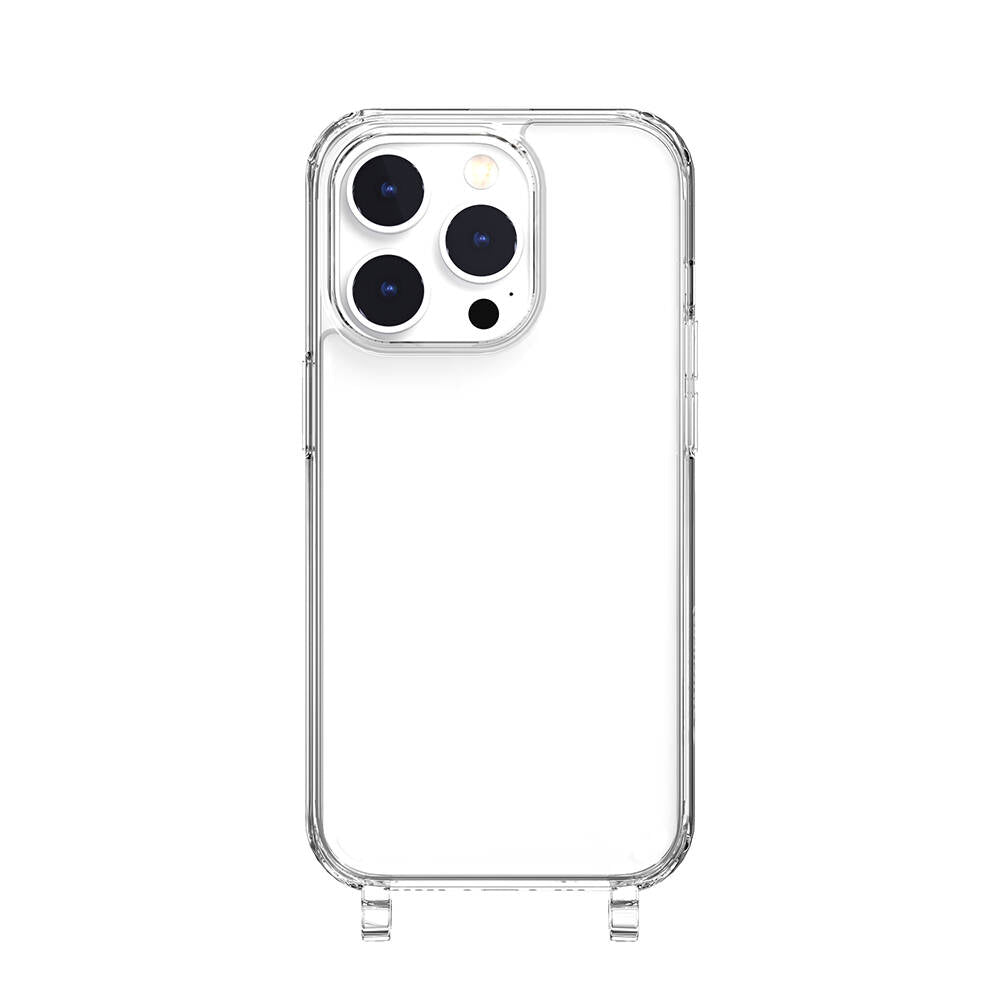 Apple iPhone 14 Pro Kılıf Boyun Askılı Şok Önleyicili Şeffaf Lisanslı Switcheasy Play Kapak Lacivert