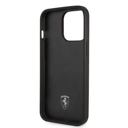 Apple iPhone 14 Pro Kılıf Ferrari Deri Sarı Noktalı Dizayn Kapak Sarı