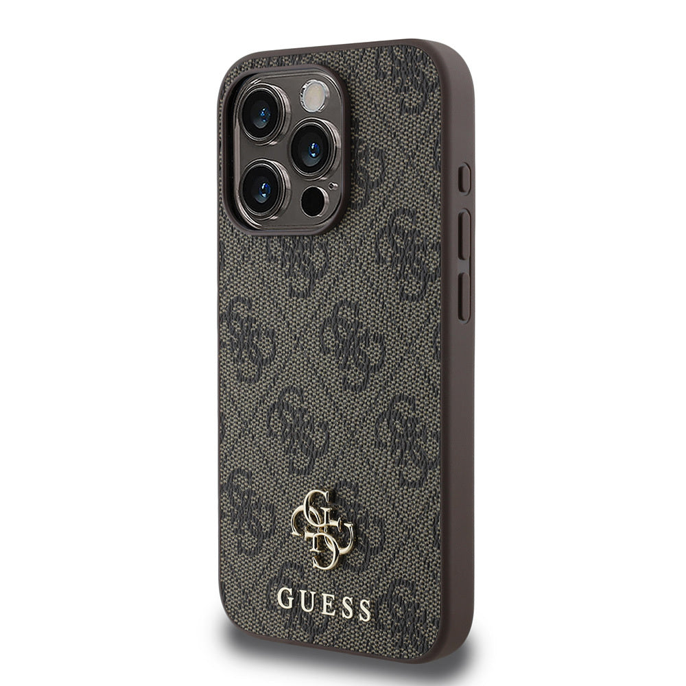 Apple iPhone 14 Pro Case Guess Original Licensed M-safe Charging Feature Small 4G Classic Cover Black
