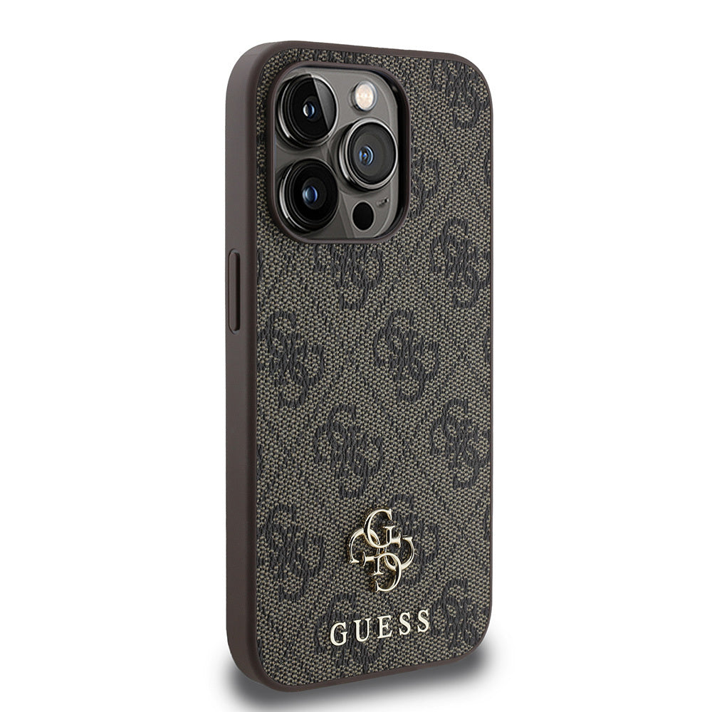 Apple iPhone 14 Pro Case Guess Original Licensed M-safe Charging Feature Small 4G Classic Cover Black