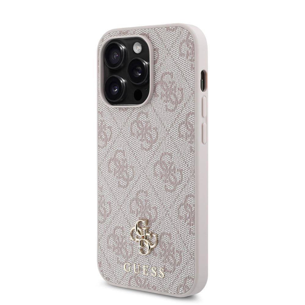 Apple iPhone 14 Pro Case Guess Original Licensed M-safe Charging Feature Small 4G Classic Cover Black