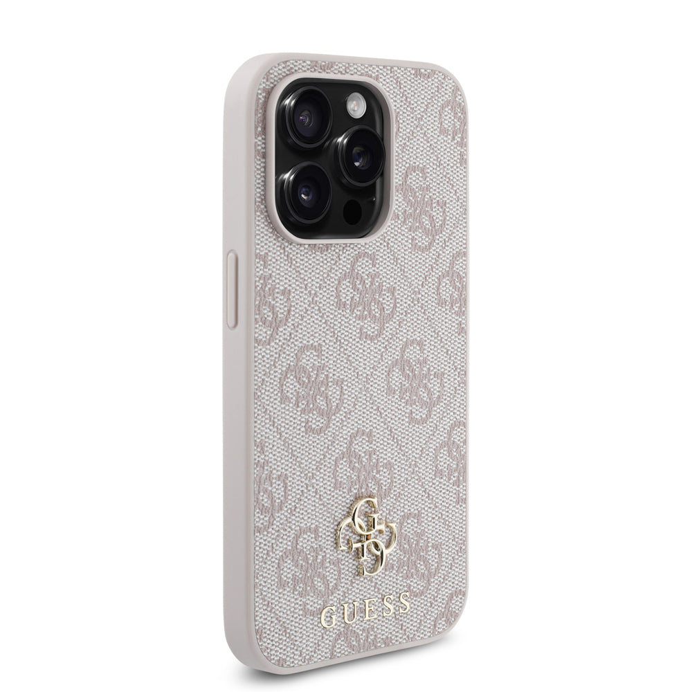 Apple iPhone 14 Pro Case Guess Original Licensed M-safe Charging Feature Small 4G Classic Cover Black