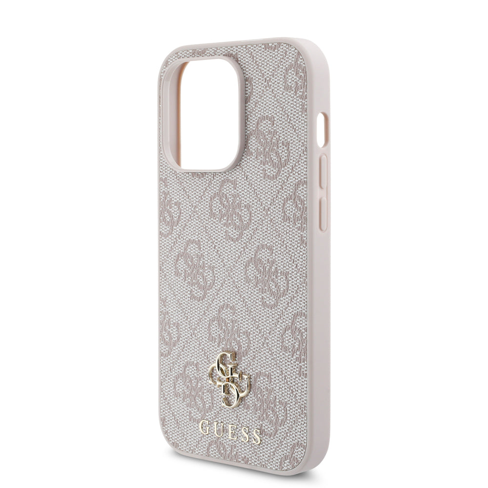 Apple iPhone 14 Pro Case Guess Original Licensed M-safe Charging Feature Small 4G Classic Cover Black