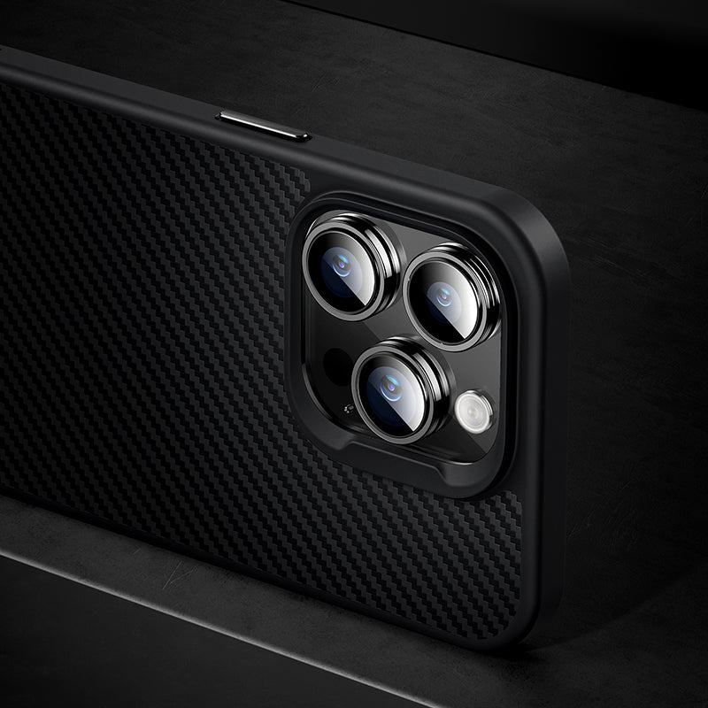 Apple iPhone 14 Pro Case Carbon Fiber M-Safe Charging Feature Benks 600D Hybrid Kevlar Cover Black 
