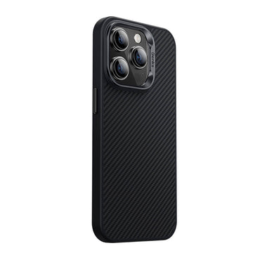 Apple iPhone 14 Pro Case Carbon Fiber M-Safe Charging Feature Benks Hybrid ArmorPro 600D Kevlar Cover Black 