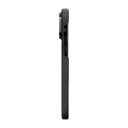 Apple iPhone 14 Pro Kılıf M-safe Şarj Özellikli 600D Aramid Fiber Pitaka Tactile Woven Orchestra Serisi Rhapsody Kapak Siyah