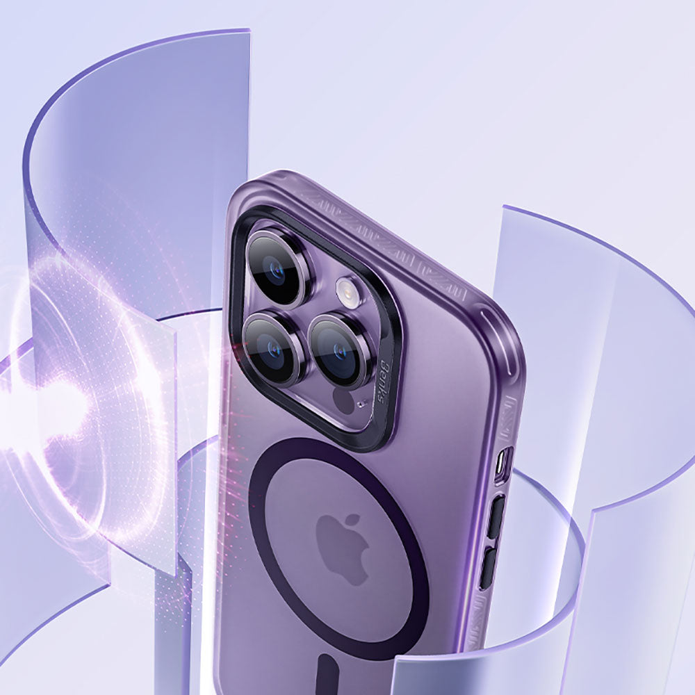 Apple iPhone 14 Pro Case M-Safe Charging Feature Benks Lucid Armor Cover Deep Purple 
