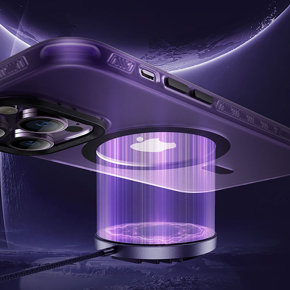 Apple iPhone 14 Pro Case M-Safe Charging Feature Benks Lucid Armor Cover Deep Purple 