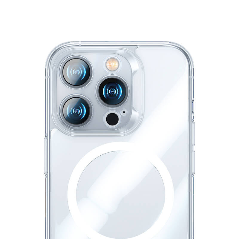 Apple iPhone 14 Pro Case M-safe Charging Feature Benks Magnetic Shiny Glass Series Cover Colorless 