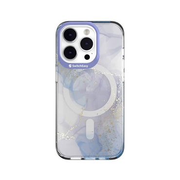 Apple iPhone 14 Pro Kılıf M-safe Şarj Özellikli Çift IMD Baskılı Lisanslı Switcheasy Artist-M Veil Kapak Mor